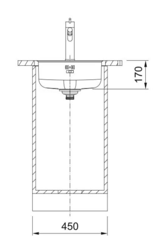 Franke Rondo ROX 210.38 kerek rozsdamentes acél mosogató 43,9 cm beépíthető 127.0688.778