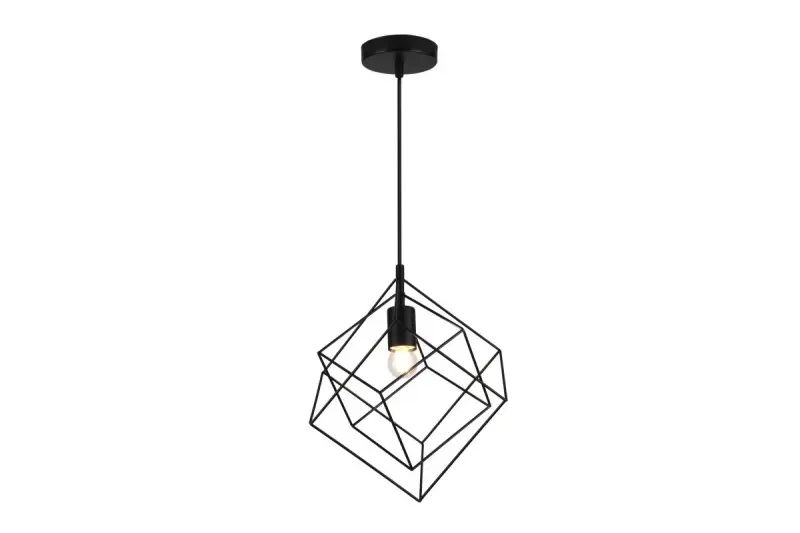 Dekor Rosa zwarte geometrische hanglamp bestaande uit 2 zwarte kubussen 3437
