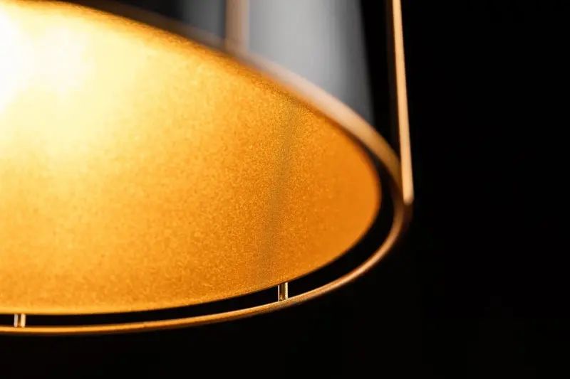 Dekor Goa zwarte hanglamp met decoratief gouden frame 3512