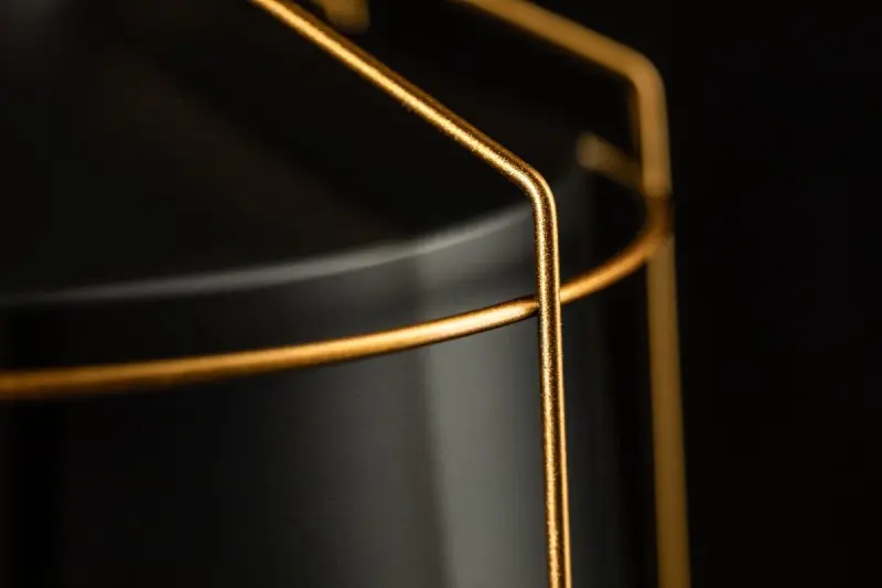 Dekor Goa zwarte hanglamp met decoratief gouden frame 3512