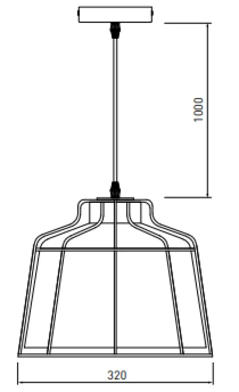 Dekor Goa zwarte hanglamp met decoratief gouden frame 3512