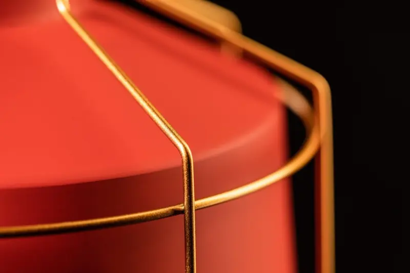 Decor Goa piros függőlámpa dekoratív arany kerettel 3536