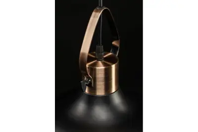 Decor Mees zwarte metalen hanglamp met kapbevestiging in de vorm van een petroleumlamp 2363
