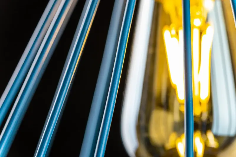 Decor Tess kék fém kúp alakú drót függőlámpa 2578