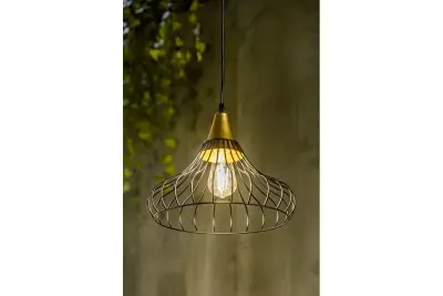Lotte fekete kúp alakú vintage drótlámpa 2622 decor.