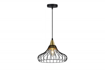 Lotte fekete kúp alakú vintage drótlámpa 2622 decor.