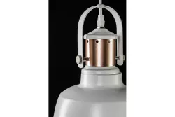 Deco Noor elegante witte hanglamp met koperen element 6934