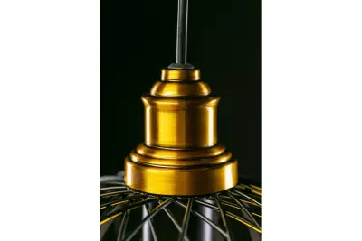Decor Viela fekete drót alakú fém függőlámpa gömb alakú, átmérője 25 cm 6972