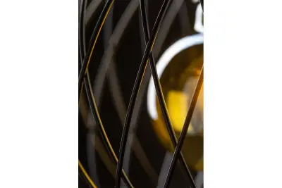 Decor Viela fekete drót alakú fém függőlámpa gömb alakú, átmérője 25 cm 6972