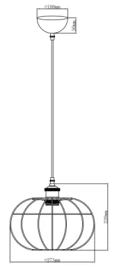 Decor Viela drót alakú függőlámpa gömb alakú réz átmérő 27,5 cm 7047