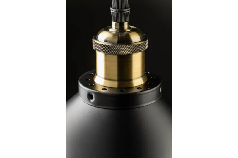 Decor Mani fekete-arany fém függőlámpa, átmérője 30 cm 4076