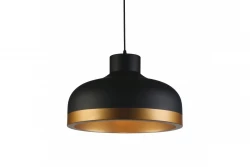 Decor Goldi fekete arany modern függőlámpa átmérője 42 cm 4113