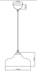 Décor Marite klasszikus függőlámpa fekete színezett üveg átmérője 26 cm 7061