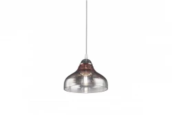 Décor Marite klasszikus függőlámpa fekete színezett üveg átmérője 26 cm 7061