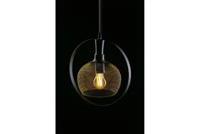 Decor Xalis függőlámpa fekete drótkapával és fém szegéllyel, átmérője 19,5 cm, 7214