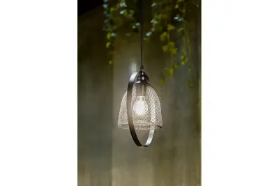 Decor Xalis függőlámpa fekete huzalkapucnival és fém szegéllyel, átmérője 18,5 cm 7320