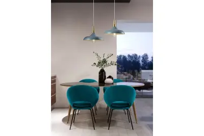 Decor Skandi modern kék függőlámpa, 35 cm átmérőjű 7429