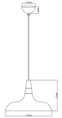 Decor Skandi modern kék függőlámpa, 35 cm átmérőjű 7429