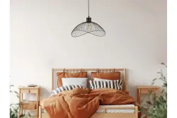 Decor Reto vintage fekete drótlámpa, 50 cm átmérő, 4151