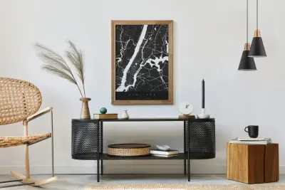 Decor Gianni stijlvolle zwart koperen hanglamp 22 cm doorsnee 9974