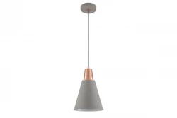Decor Gianni stijlvolle grijze koperen hanglamp, diameter 22 cm, 8051