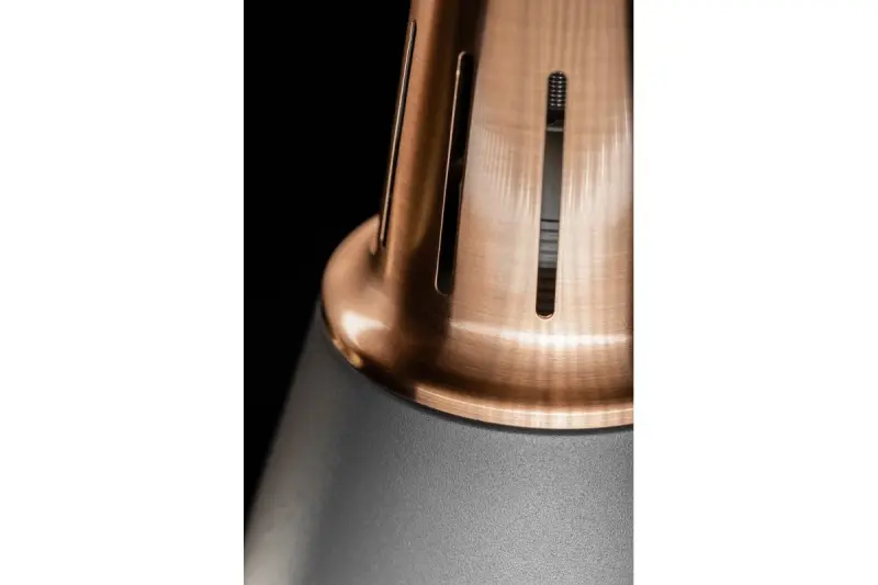 Decor Gianni stijlvolle grijze koperen hanglamp, diameter 22 cm, 8051