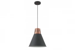 Gianni decoratieve stijlvolle zwarte koperen hanglamp, 32 cm diameter, 8105