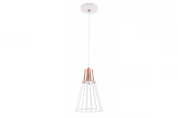 Decor Kaliope divatos fehér réz drótlámpa, 18 cm átmérőjű, 8235
