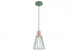 Decor Kaliope divatos zöld drótlámpa, 18 cm átmérőjű 8044