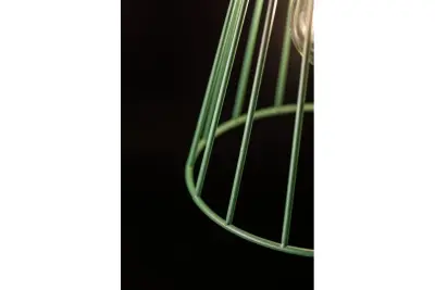 Decor Kaliope divatos zöld drótlámpa, 18 cm átmérőjű 8044