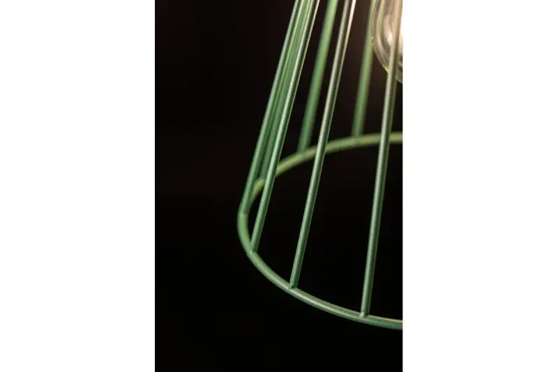 Decor Kaliope divatos zöld drótlámpa, 18 cm átmérőjű 8044