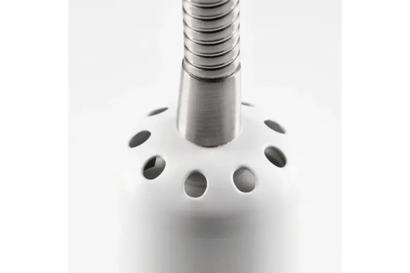 Decor Etore fehér fali lámpa fém karral, 11 cm átmérő, 1952.