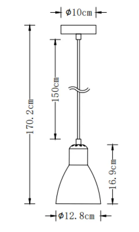 Decor Etore fekete függőlámpa fekete zsinórral 2072