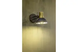 Decor Artemia elegante antraciet fali lámpa fém karral, 16,5 cm átmérőjű, 2195