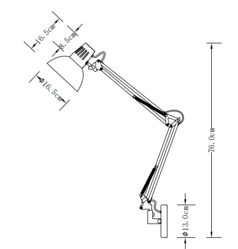 Decor Artemia szürke fali lámpa fém karral és fehér belsővel, átmérője 16,5 cm 2157