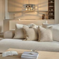 Decor Marisa grey pendant lamp with decorative gaps, max. 3 light sources, diameter 40 cm 2607