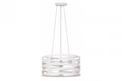Decor Marisa fehér függesztett lámpa fokozatosan szűkülő horizontális köztes térrel, max. 3 fényforrás, átmérő 40 cm 2782