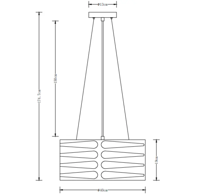 Decor Marisa fehér függesztett lámpa fokozatosan szűkülő horizontális köztes térrel, max. 3 fényforrás, átmérő 40 cm 2782
