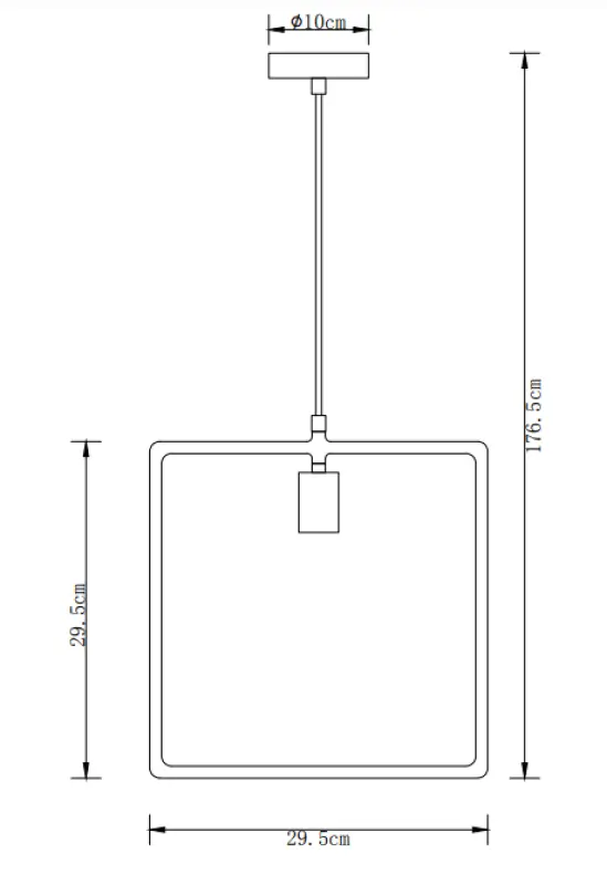 Decor Lija szürke egypontos négyzet alakú függőlámpa 2836