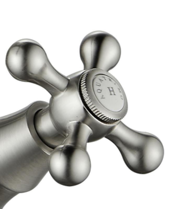 AquaTrimo Windsor klasszikus konyha nosztalgikus konyhai csaptelep kerek kifolyóval rozsdamentes acél 21WS7652NM