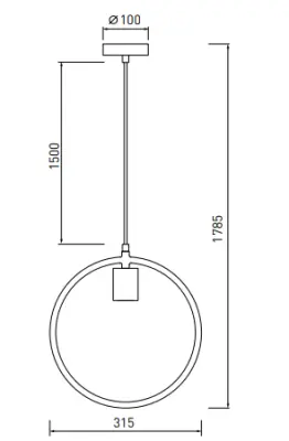 Decor Fija fehér kerek egypontos függőlámpa 2898