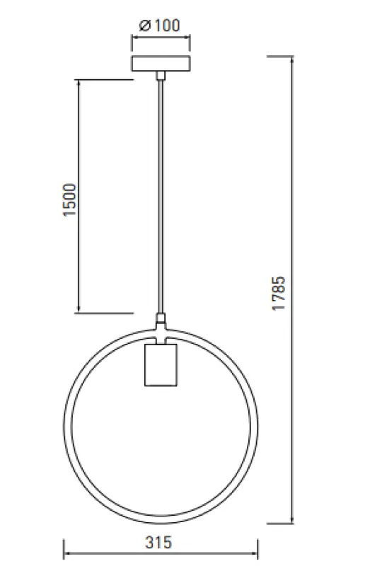 Decor Fija fehér kerek egypontos függőlámpa 2898