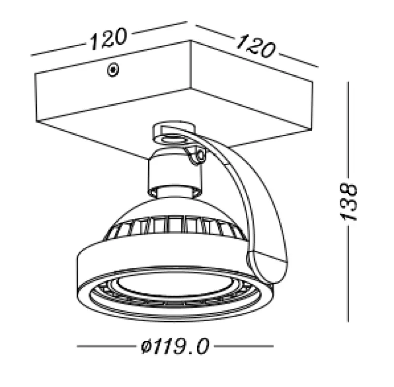 Decor Wally mennyezeti vagy fali lámpa fehér, mozgatható fejjel, 1 fényforrással 4342