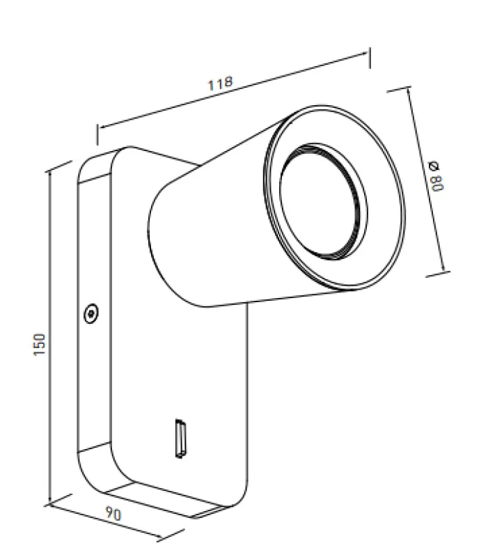 Decor Elli moderne witte wandlamp met schakelaar 4434