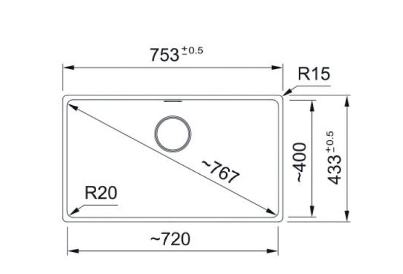 Franke Maris MRG 110-72 Fragranite Matt fekete alulról szerelhető mosogató