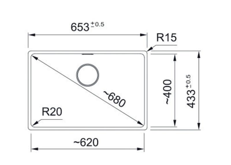 Franke Maris MRG 210-62 Fragranite kőszürke mosogató síkba épített