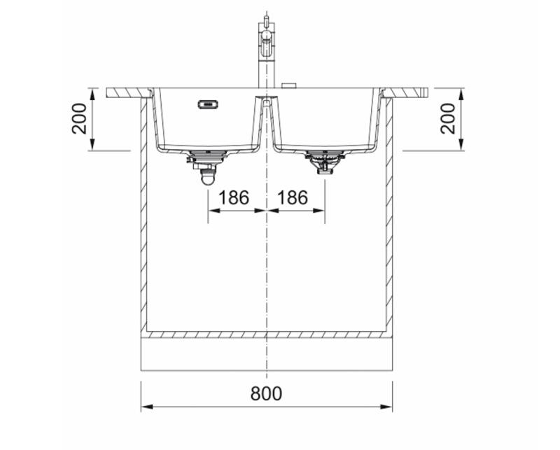 Franke Maris MRG 220-35-35 Fragranite Polar white dupla mosogató lapba süllyesztett