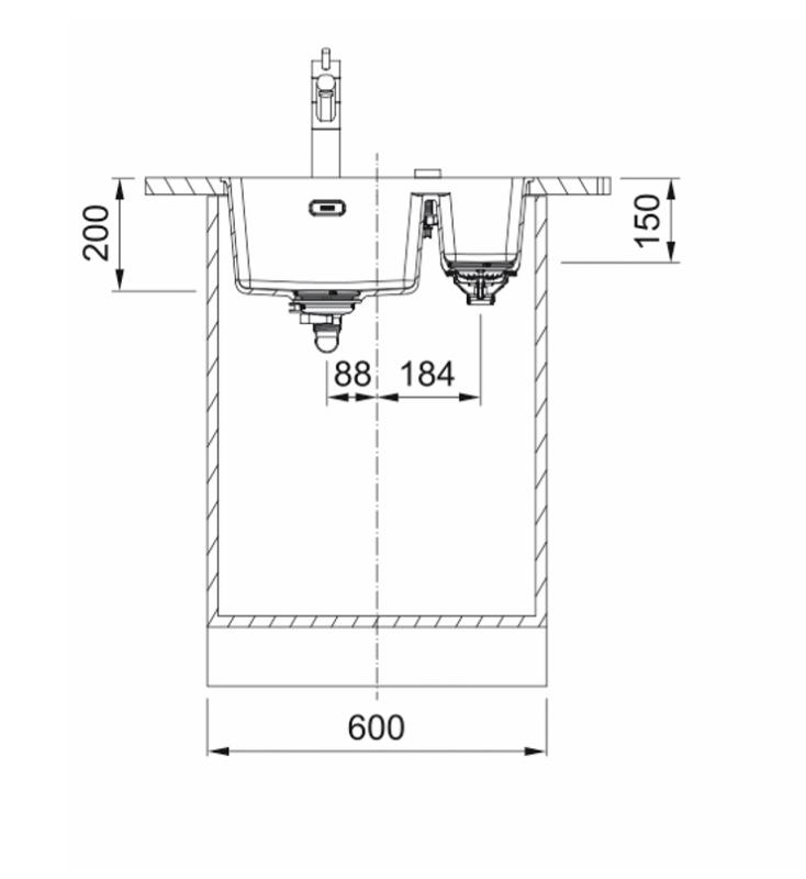 Franke Maris MRG 160-34-15 Fragranite Oyster mosogató Jobb oldali alulról épített