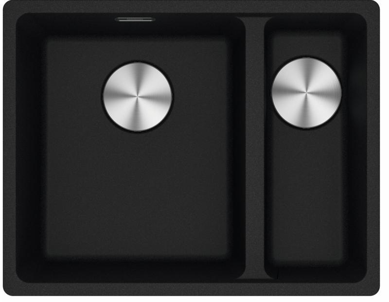 Franke Maris MRG 160-34-15 Fragranite Matt fekete mosogató Bal oldali beépítés