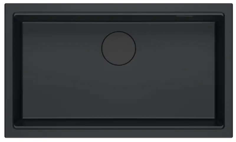 Quadri Newport II nagy és mély gránit mosogató, ráépíthető és beépíthető, fekete mosogató, 76x45, 1208957855.